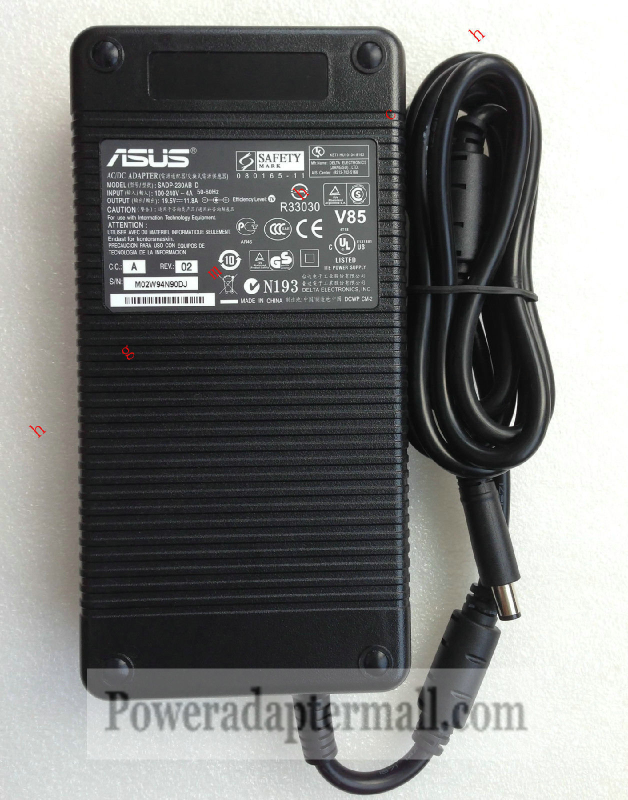 genuine ASUS ADP-230EB T 19.5V 11.8A ROG G20AJ-FR029S AC Adapter